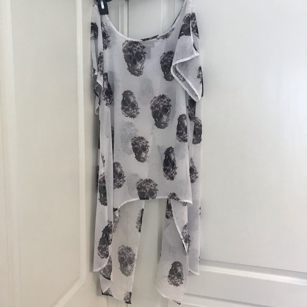 PLUS SIZE Skull Mesh Shirt